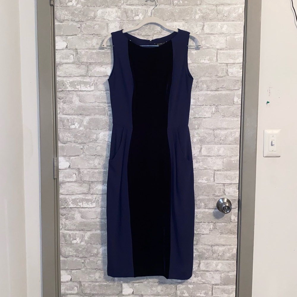 Mi Jong Lee velvet blend sheath dress sz 6 #H1